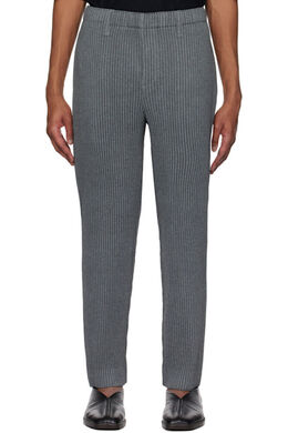 Homme Plissé Issey Miyake: Серые брюки 