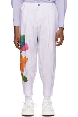 Homme Plissé Issey Miyake: Фиолетовые брюки 