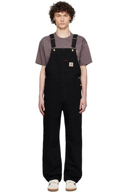 Carhartt Work In Progress: Чёрный комбинезон 