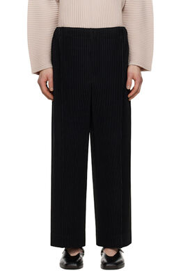 Homme Plissé Issey Miyake: Чёрные брюки 