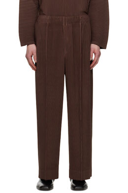 Homme Plissé Issey Miyake: Коричневые брюки 