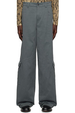 Dries Van Noten: Серые брюки 