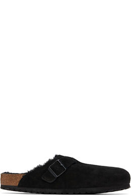 Birkenstock: Чёрные мокасины 