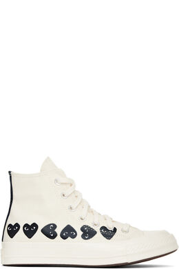 Comme Des Garçons Play: Бежевые кеды  Heart