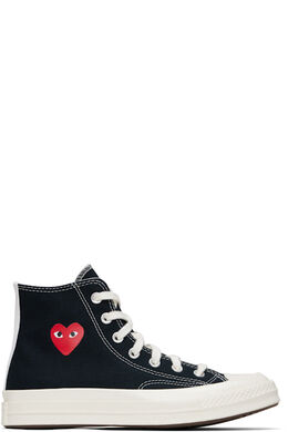 Comme Des Garçons Play: Чёрные кеды  Heart