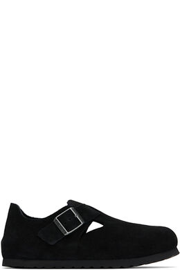 Birkenstock: Чёрные мокасины 