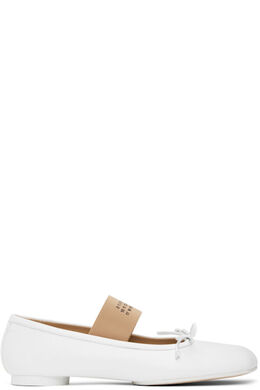 MM6 Maison Margiela: Белые балетки 