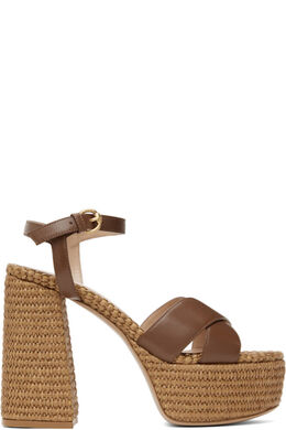 Gianvito Rossi: Коричневые босоножки  Bebe