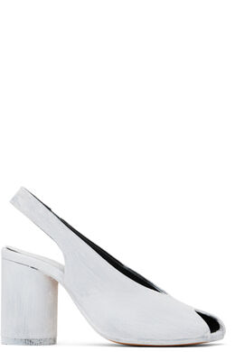 MM6 Maison Margiela: Белые босоножки 