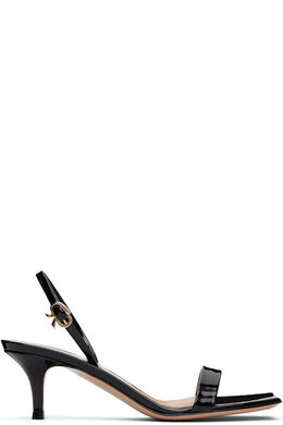 Gianvito Rossi: Чёрные босоножки  Ribbon