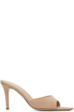 Gianvito Rossi: Бежевые сабо  Elle 85