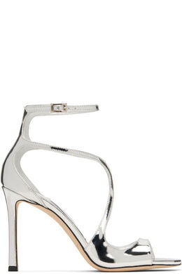 JIMMY CHOO: Серебристые босоножки  Azia 95