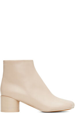 MM6 Maison Margiela: Бежевые ботинки 