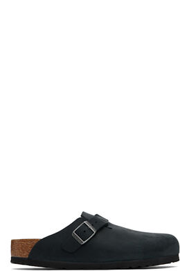 Birkenstock: Чёрные мокасины 