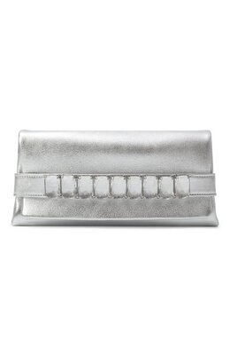 Jimmy Choo: Серебристый клатч 