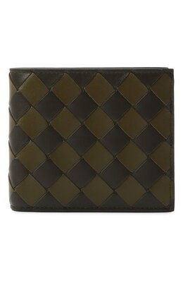 Bottega Veneta: Кошелёк цвета хаки 