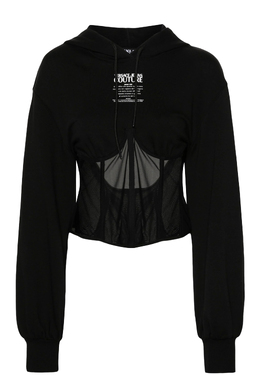 VERSACE JEANS COUTURE: Чёрная толстовка 