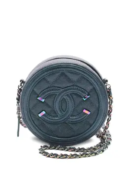 CHANEL Pre-Owned: Тёмная сумка через плечо 