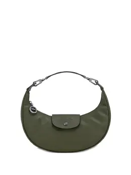 Longchamp: Зелёная сумка  Le Pliage