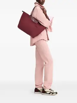 Longchamp: Бордовая сумка-шоппер  Le Pliage
