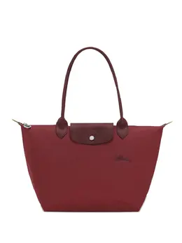 Longchamp: Бордовая сумка-шоппер  Le Pliage