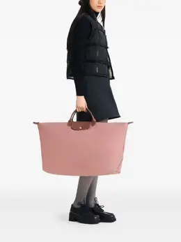 Longchamp: Розовая сумка-шоппер  Le Pliage