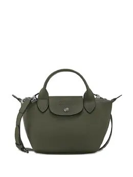 Longchamp: Зелёная сумка  Le Pliage