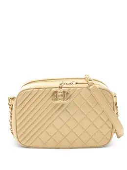 CHANEL Pre-Owned: Бежевая сумка через плечо 