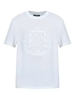 Balmain: Белая футболка 