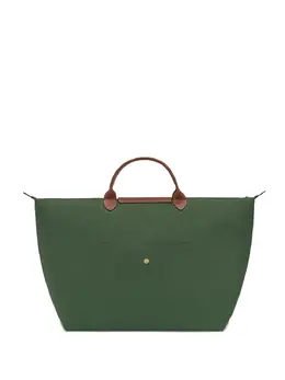 Longchamp: Тёмная сумка-шоппер  Le Pliage