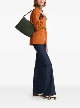Longchamp: Зелёная сумка  Le Pliage