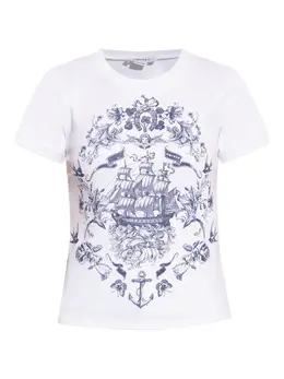 Alexander McQueen: Футболка с принтом 
