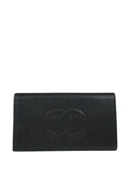 CHANEL Pre-Owned: Чёрный кошелёк 