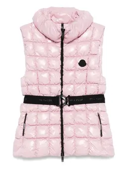 Moncler: Розовый жилет 