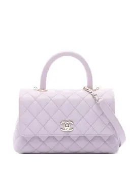 CHANEL Pre-Owned: Фиолетовая сумка 