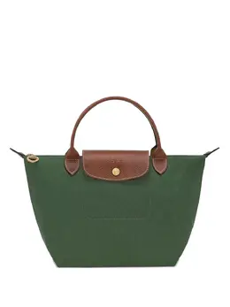 Longchamp: Зелёная сумка  Le Pliage