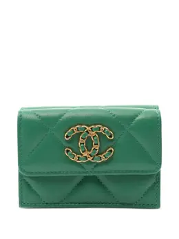 CHANEL Pre-Owned: Зелёный кошелёк 