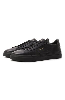 Santoni: Чёрные кеды 