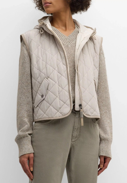 BRUNELLO CUCINELLI: Стёганый жилет 