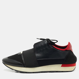 Balenciaga: Чёрные кроссовки  Race Runner