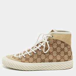 Gucci: Бежевые кроссовки  GG