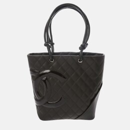 Chanel: Коричневая сумка-шоппер 