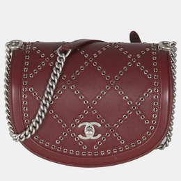 Chanel: Бордовая сумка 