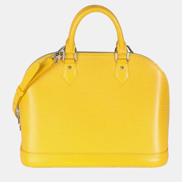 Louis Vuitton: Серебристая сумка  Épi