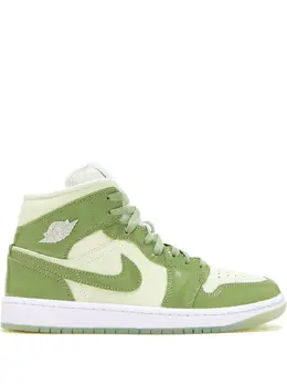 Nike: Зелёные кроссовки  Air Jordan