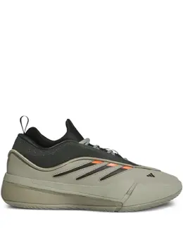 adidas: Зелёные кроссовки  Dame