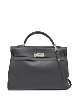 Hermès Pre-Owned: Чёрная сумка-шоппер 