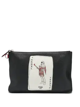Fendi Pre-Owned: Чёрный клатч 
