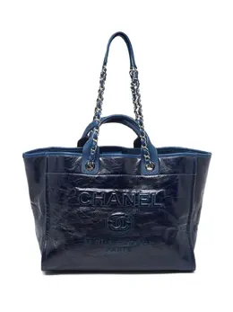 CHANEL Pre-Owned: Голубая сумка-шоппер 