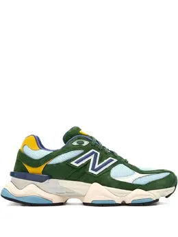 New Balance: Зелёные кроссовки  9060